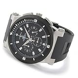 Adee Kaye Mens Large Diver Chronograph Watch w/ Black Dial