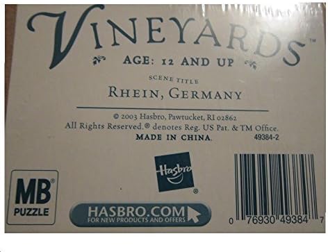 Hasbro Vineyards Puzzle Collection Rhein, Germany 750 piece Jigsaw Puzzle Wood Box