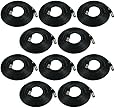 GLS Audio 25ft Mic Cable Patch Cords - XLR Male to XLR Female Black Microphone Cables - 25' Balanced Mike Snake Cord - 10 PACK