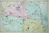 1881 STREET PLAN DUBLIN IRELAND MAP PARLIAMENTARY