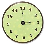 Trend Lab Sage/Brown Clock Sage Dot, Brown Number and Border
