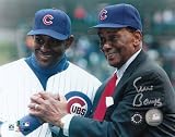 Ernie Banks Chicago Cubs Autographed 8x10 Photograph with Sosa