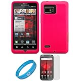 Hot Pink Premium Soft Silicone Skin Cover for Verizon Wireless Droid Bionic ....