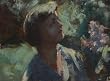 Ruth Smelling Lilacs
