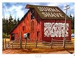 The Red Barn Finest LAMINATED Print Alfred Owles 30x23