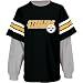 Sporting Goods : Reebok Pittsburgh Steelers Kids 4-7 Long Sleeve Team Color/Grey Layered T-Shirt