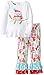 Mud Pie Little Girls' Christmas Owl Pant Set