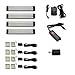 Lightkiwi Dimmable LED Under Cabinet Lighting 4 Panel Kit, 6 Inches Each, Warm White (3000K), 7.2 Watt, 24VDC, Dimmer Switch & All Accessories Included, Low Profile, Sturdy Aluminum Body, UL Listed