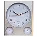 Clock/Thermometer/Hygrometer - Silver