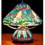 Meyda Tiffany 50353 Three Light Table Lamp, Oil Rubbed Bronze Finish with Blue/Green Beige Orange Glass