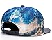 Fashion 3D Sea Waves PU Leather Brim Snapback Cap Hip-Hop Fitted hats
