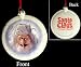 3.5" Santa Claus Is Comin To Town Winter Warlock Glitter Disc Christmas Ornament