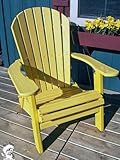 PHAT TOMMY Deluxe Folding Recycled Poly-Wood Adirondack Patio Chair-Sunshine Yellow
