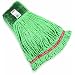 Rubbermaid FGA25206 Web Foot Shrinkless Wet Mop, Medium, 5" Green Headband, Green