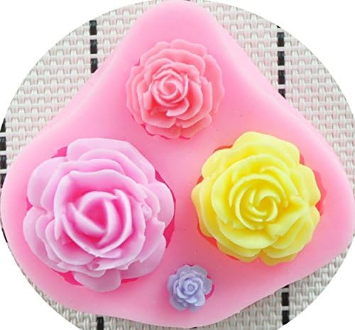 Rose Shaped Mini Silicone Mold Sugar Craft Tools Chocolate Moulds Bakeware