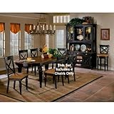 IMAGE OF Hillsdale Northern Heights 5 Piece Oval Dining Table Set in Black and Cherry Finish