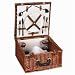 Whitney Design ML-2654 Woven-Willow Square-Shaped 2-Person Picnic-Basket Set