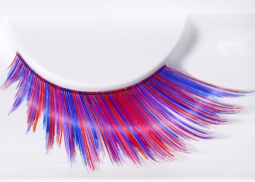 Feisty Cat Wimpern, FL08, \"BeetleJuice\", rot/blau f&uuml;r extravagante Styles Preisvergleich