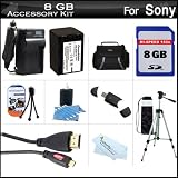 8GB Accessory Kit For Sony HDR-CX290, HDR-CX290/B HD Camcorder Includes 8GB High Speed SD Memory Card + Replacement (2300Mah) NP-FV70 Battery + Ac / DC Charger + Deluxe Case + 50