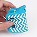 KINGCO 3in1 Chevron Pattern Design Hybrid High Impact Case Cover for Apple iPhone 4/4S Cases Covers (sky blue+hot pink)