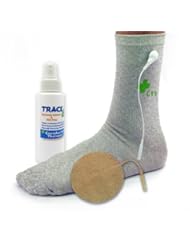 Health and Beauty: Premium Conductive Sock Package for TENS Pain Treatment, Earthing, and Diabetes, Tarsal Tunnel, Arthritis, Neuropathy Electrotherapy (1 SOCK - Silver Thread - Universal One Size Fits Most) - Conductive Therapy Shop