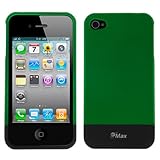GTMax Slider Rubber Hard Snap On Crystal Cover Case - Black / Dark Green fo ....