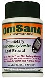 OmSanA Proprietary Gymnema Sylvestre Leaf Extract, All natural, Wildcrafted, Vegetarian Capsules, 250 mg, 60-Count Bottles