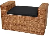 Rush Grass Storage Bench Color: Honey