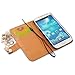 S4 Case,Samsung Galaxy S4 Case - Mavis's Diary 3D Handmade Wallet PU Leather with Bling Crystal Love Heart Pendant Shiny Diamond Flower Card Holder Magnetic Flip Folio Cover & Cleaning Cloth (Blue)