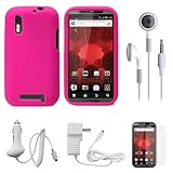 Pink Protective Silicone Skin for Motorola Droid Bionic XT865 (Verizon Wire ....