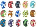 100pc Lot Silver Lampwork Murano Glas...