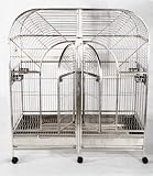 Double Macaw Bird Cage 64X32X62 Stainless Steel