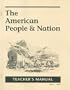 American People & Nation Teachers Manual