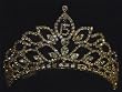 Quinceanera Tiara - Rhinestones - Gold Toned - 2in.