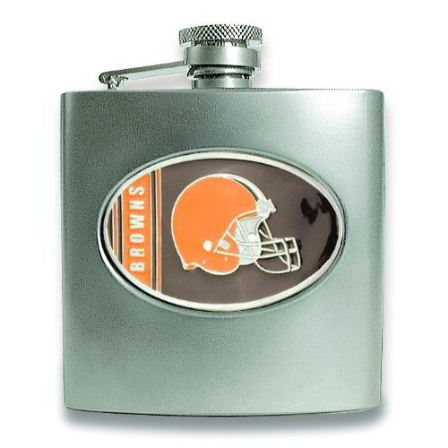NFL Cleveland Browns Stainless Steel Hip Flask 6oz