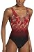 Christina Women's Aztec Treasure Red 1 Pc V-Neck