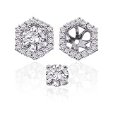 14K White Gold 1/4 ct. Diamond Earring Jackets