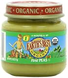 Earths Best 1st Peas,  2.5 Ounce (Pack of 12)