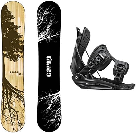 Camp Seven Roots CRC Snowboard + Flow MTN Bindings Men's Snowboard Package (156 cm, Large Bindings)