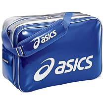 asics　アシックス　ジュニオーレ　エナメル（L）《約26L》 ショルダーバッグ☆サッカー ブル－&times;シルバー 　EBS107-4510