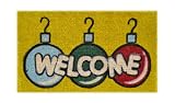 Imports Décor Decorated Coir Doormat, Welcome Christmas Ornaments, 18-Inches by 30-Inches