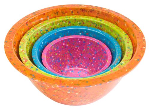 Zak Designs Assorted Brights Mixing Bowls, Set of 4