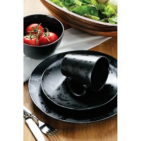 Premier - Moulin - Service de table - Peint � la main - Noir - 16 pi�ces (Import Grande Bretagne)
