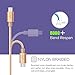 AOOK [3-Pack (3ft 6ft 10ft) Micro USB Cable Premium Nylon Braided Micro USB Charger Cord High Speed USB 2.0 A Male to Micro Sync and Charging Cable for Samsung, HTC, Motorola, Nokia, Android (Gold)