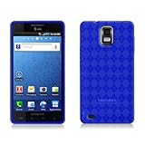 SAMSUNG INFUSE 4G i997 - BLUE TRANSPARENT CHECKER TPU SKIN CASE