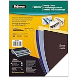 Fellowes FUTURA PRESENTATION BINDING SYSTEM COVERS, 11 X 8-1/2, OPAQUE BLACK, 25/PACK