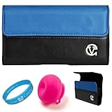 Blue & Black Portola Executive Leather Holster Carrying Case with Fixed Bel ....