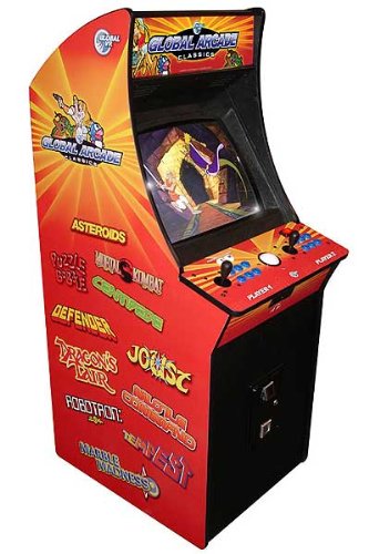  Global Arcade - Mortal Kombat, Joust, Golden Tee Golf - 80 Game Classic Arcade Game Cabinet