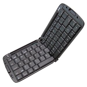 リュウド 折りたたみ式ワイヤレスキーボード iPhone5/iPad対応 iOS専用 Bluetooth HIDプロファイル マルチペアリング対応(4台) ブラック RBK-3200BTi