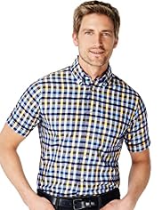 Blue Harbour Pure Cotton Satin Gingham Checked Shirt